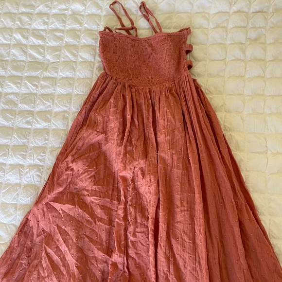 Lulus sunshine rose swish dot tiered cotton maxi dress - Picture 9 of 14